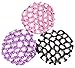 Ballet Bun Cover, Bun Hair Nets for Women and Teens - HipGirl No Crease Ouchless Stretchy Elastic Styling Hair Net for Bun, Dance Competition Accessories (3pc Rhinestone Hairnet for Bun)