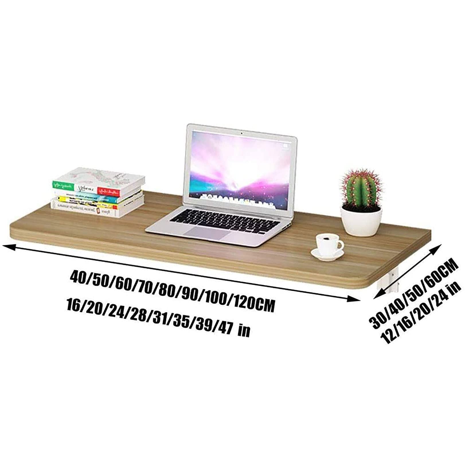 Mesa plegable compacta de pared con hojas caídas – Escritorio de cocina de madera maciza que ahorra espacio, banco de trabajo resistente, caballete versátil para espacios pequeños, ideal para oficina