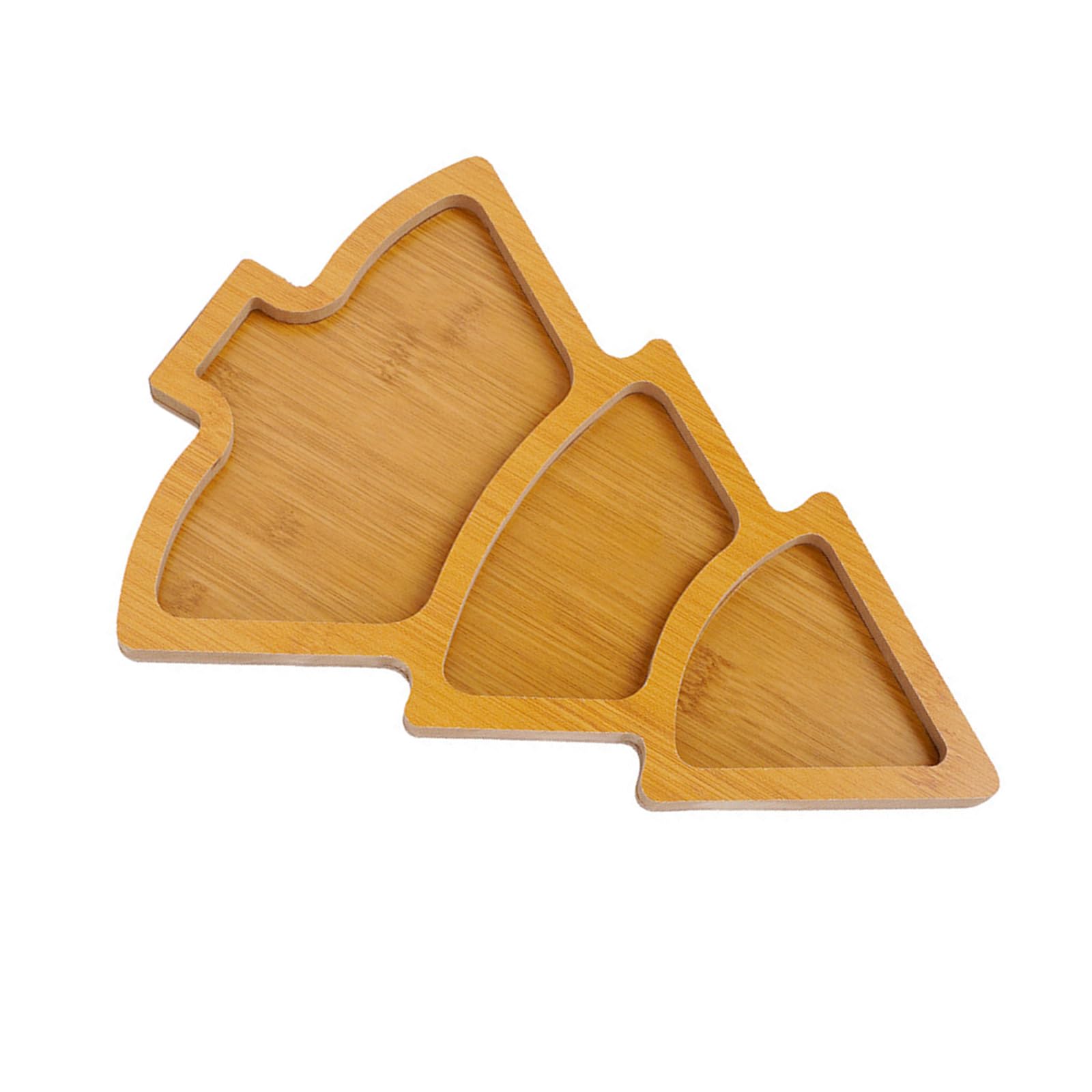 MICFENY Set Of 2 Christmas Tree Shape Wooden Serving Platters Portable Tray For Snacks Cheese And Appetizers In Boxes