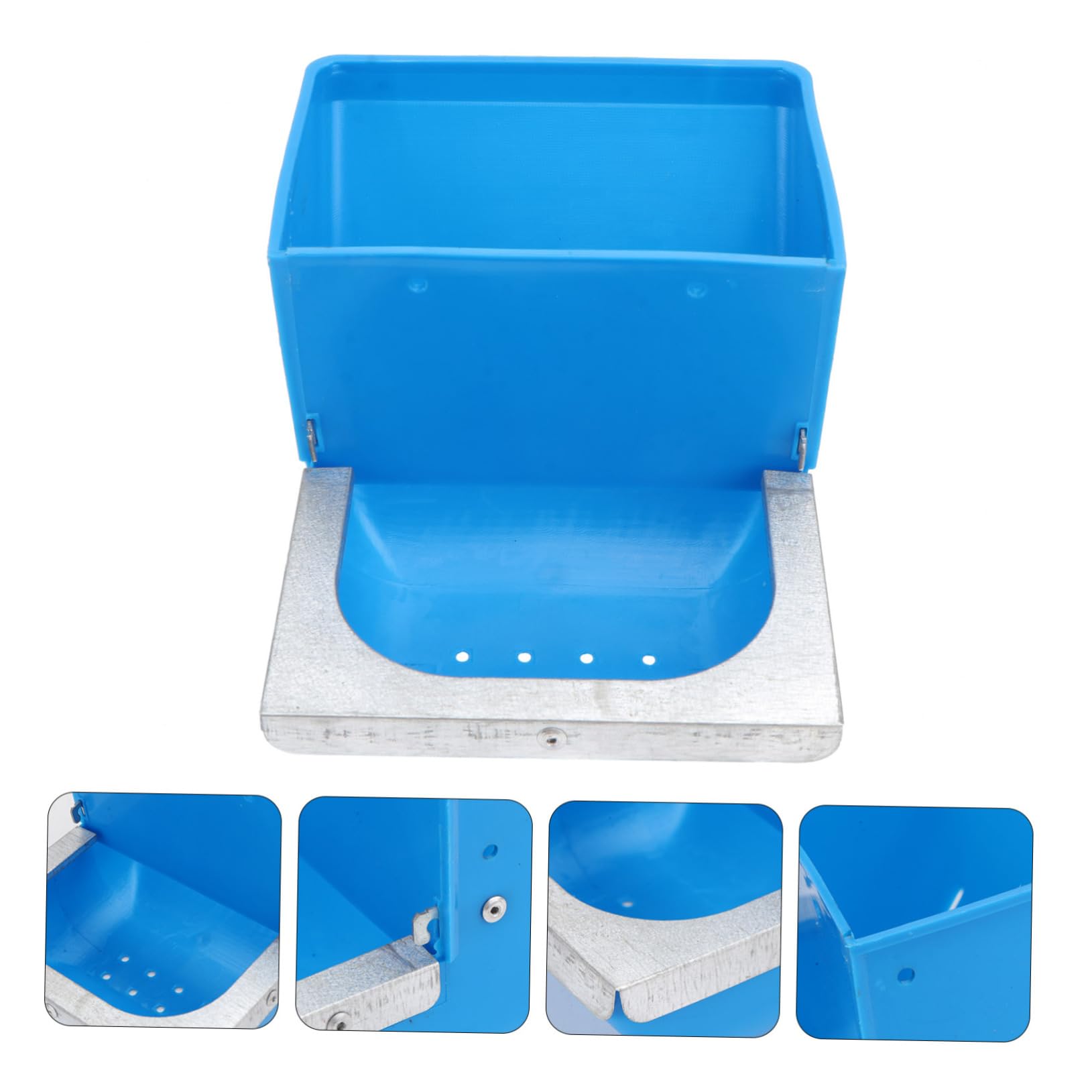 COLLBATH 2sets Futternapf Hühnerfutterspender Geflügeleimer Einfach Zu Bedienendes Hochleistungsmetall Für Den Heimbauernhof 3pcs * 2