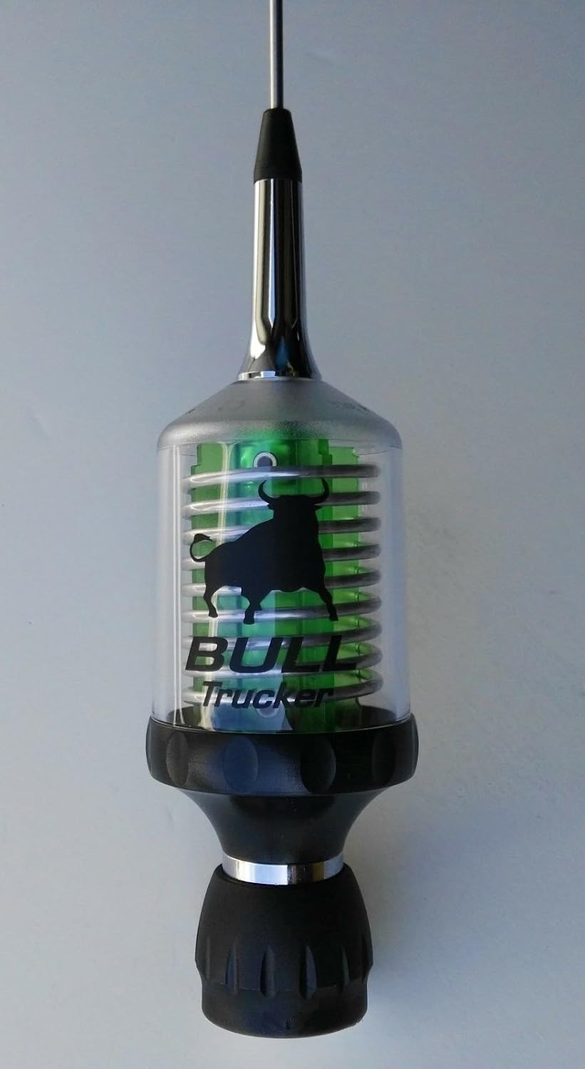 Sirio Bull Trucker 5000 PL 5000W CB & 10M Green LED Mobile Antenna with Roof Mount Kit