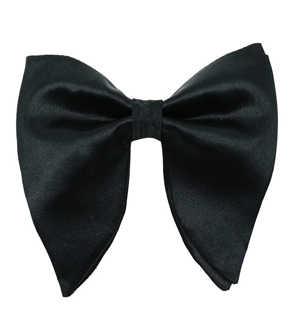 FashMade Elegant Big Satin Bow Tie - Formal Adjustable Neckwear for Men - Luxurious Glossy Finish - Classic Black - Perfect for Weddings and Special Events-image-32