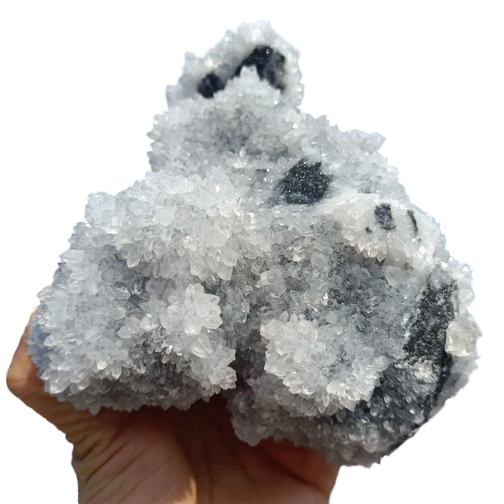 Cluster de quartz en cristal de roche naturel pour décoration de bureau 100-200g - 7