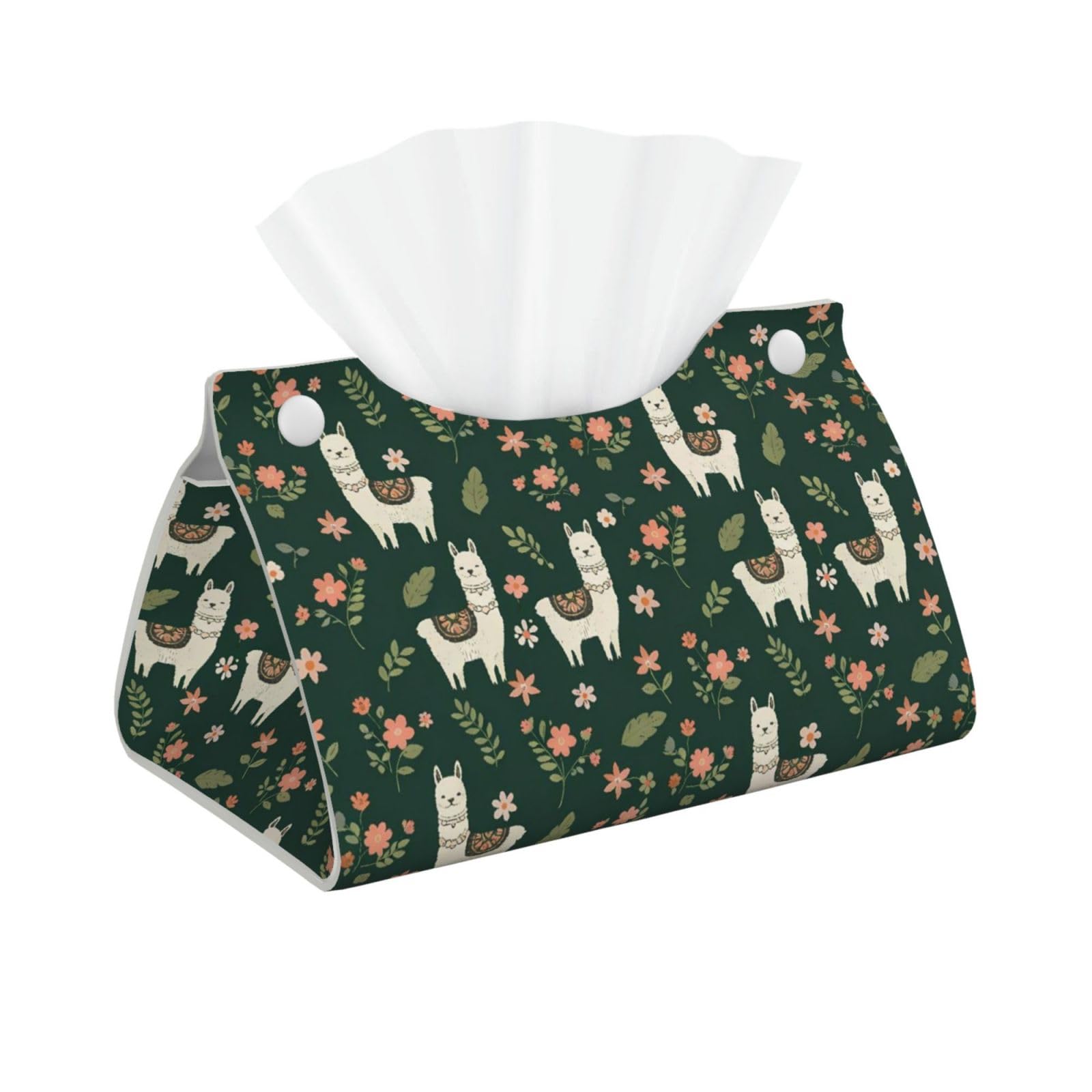 Alpaca Botanical Boho Bohemia Llama Long Tissue Box Cover Holder Home Decor Aesthetic 7.87'' x 5.12'' x 0.98''