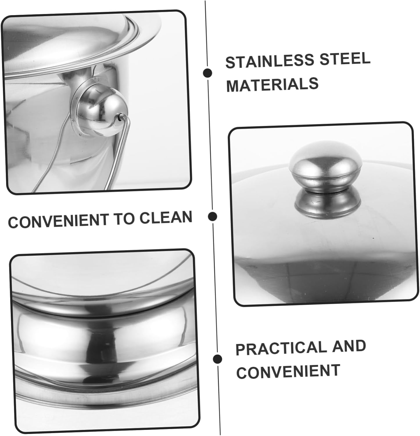 Healeved Sturdy Stainless Steel Urinal Pot Portable Spittoon Elderly Urinal for Bedside Urine Pot Lid Reusable for Home Travel Care