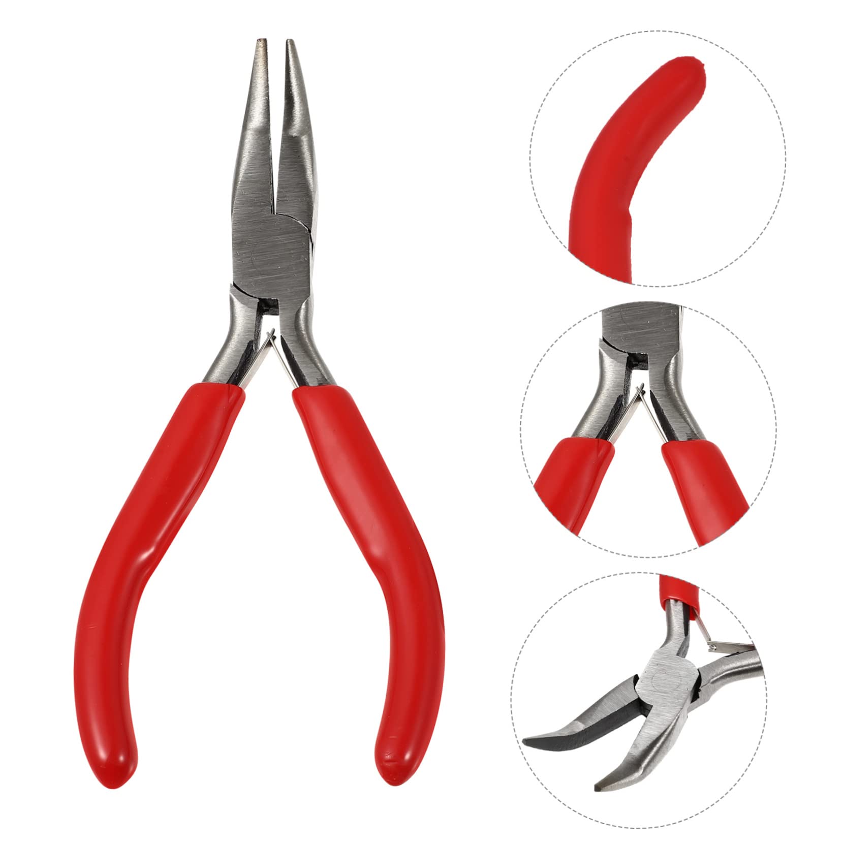 Hemobllo 2pezzi Pinze Per Creazione Gioielli Curvate Antiscivolo Strumenti Per Lavoro Fai Te e Avvolgimento Filo Manico Ergonomico Per Comfort e Precisione