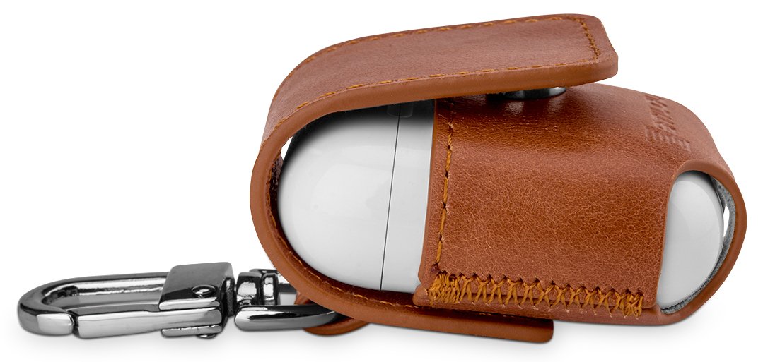 StilGut Custodia AirPods Pro (2./1. Generazione) pelle. Elegante case protettivo compatibile con AirPods Pro in pelle pregiata, marrone