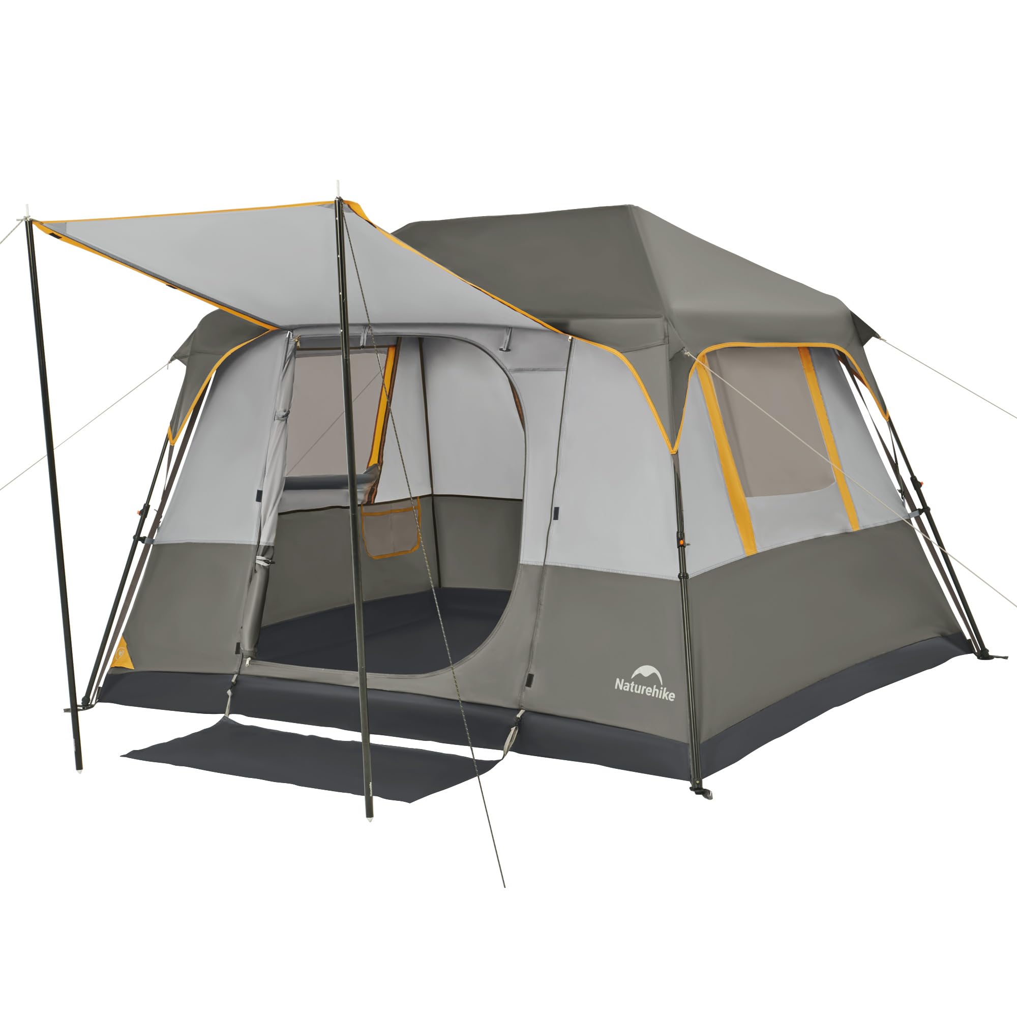 Naturehike Cape 4/6/8 Person Camping Tent, 60S Easy Setup Instant Tent Pop up Tent, Waterproof Large Tall 6/8 Person Tents for Camping, Car Camping
