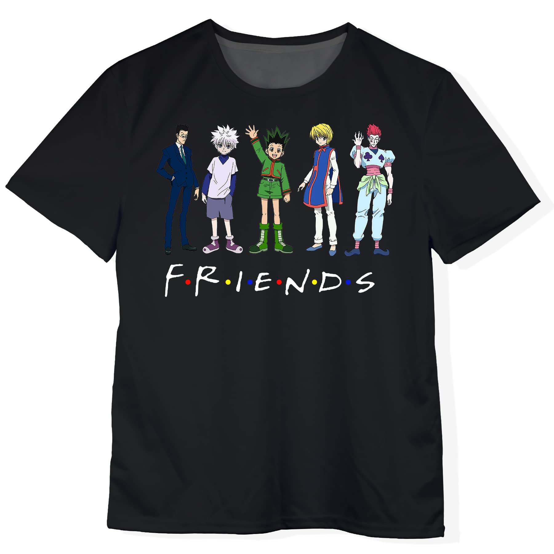 Anime Hunter Shirts Killua Hisoka 3D Print Black T Shirt Mens Short Sleeve Tee