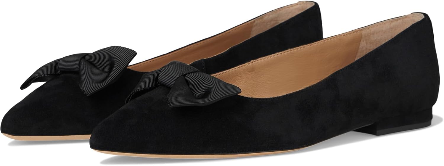 Lauren Ralph Lauren Londyn Bow-Trim Suede Ballet Flat