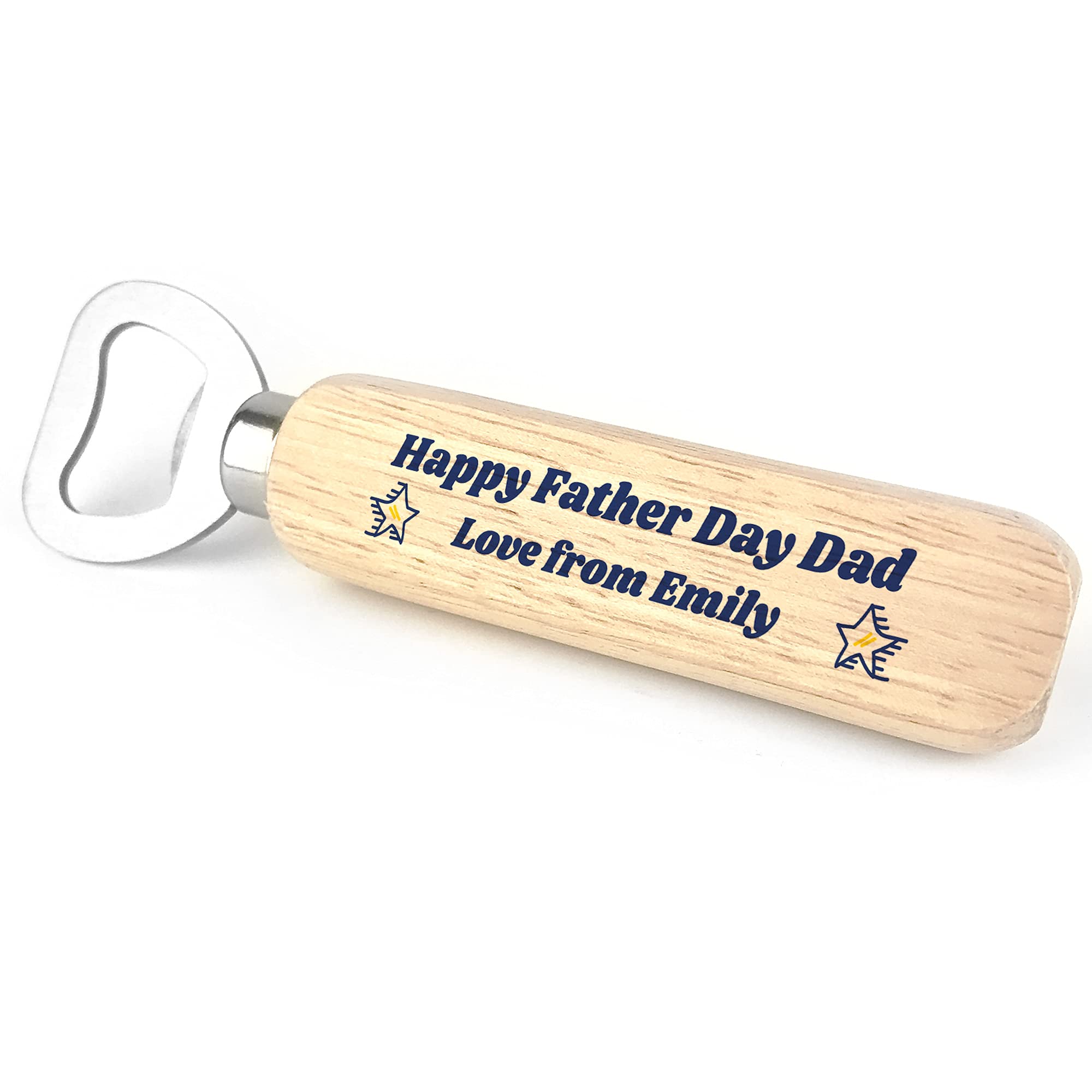 Personalised Fathers Day Gift for Dad Bottle Opener Thank You Dad Daughter Son Gift