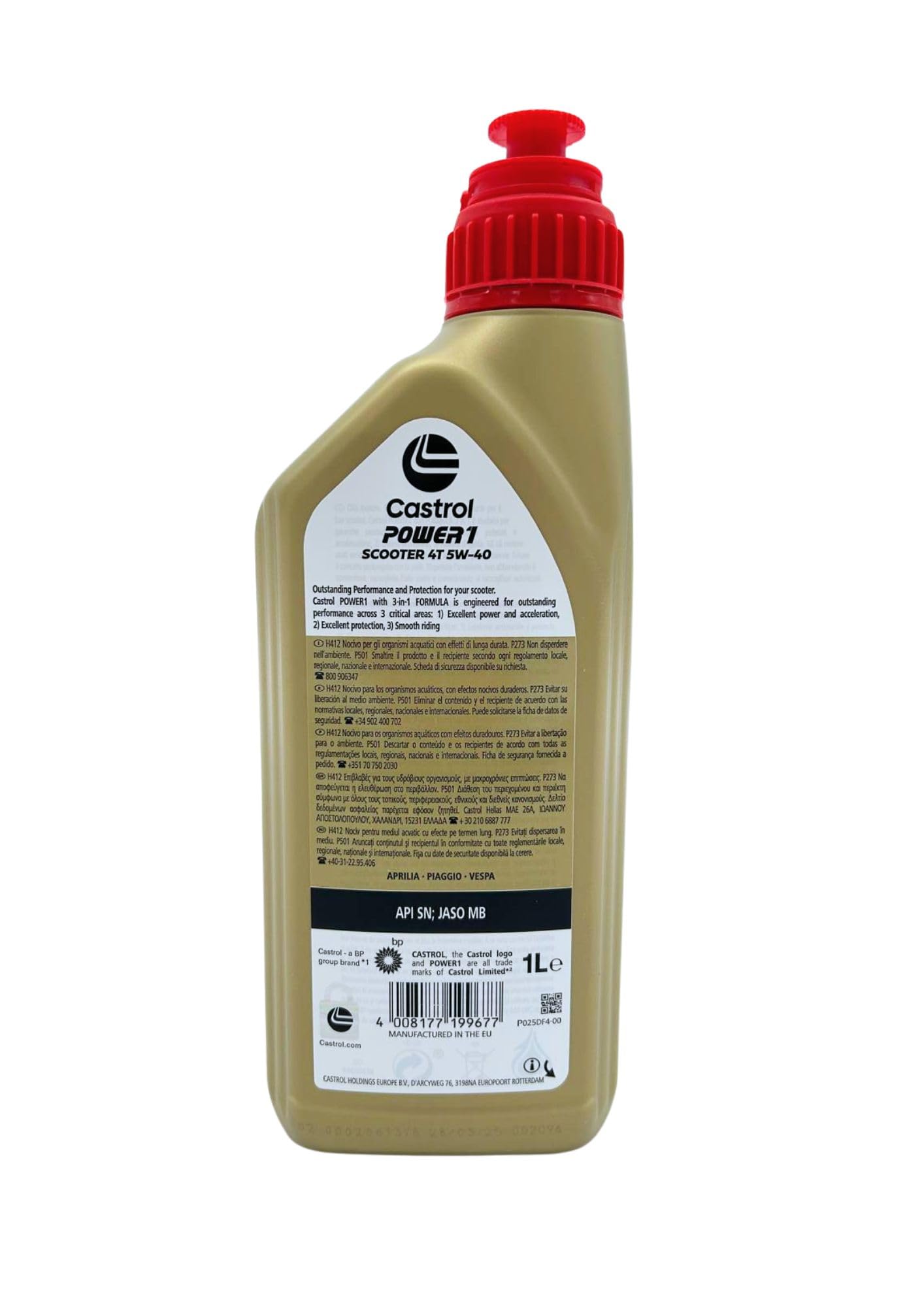 LUBRIALPHA Castrol Power 1 Scooter 4T 5W40 5 Litri