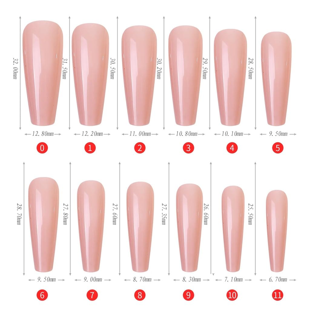 Colorful Multicolor False Nails Long Full Cover Pressed Acrylic Hop Ten Nail Tools