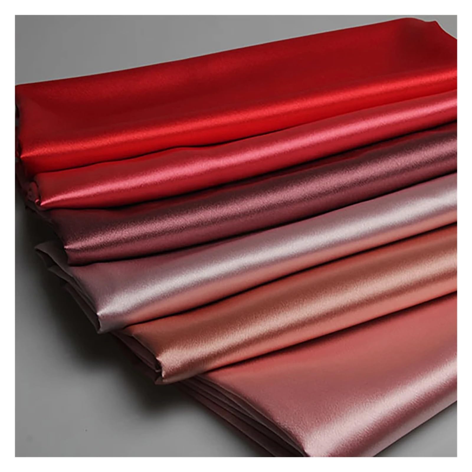 Tela De Raso Satin Tela de satén de poliéster de color liso, ideal for coser vestidos y forros, por metro.(Grey,150cmX500cm)