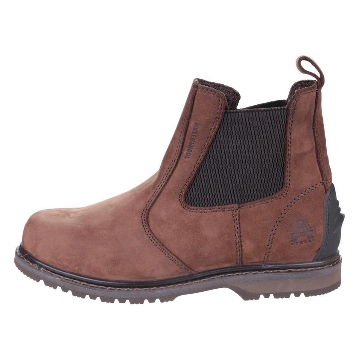 Amblers SafetyMens AS148 Sperrin Lightweight Waterproof Pull On Dealer Safety Boot Brown