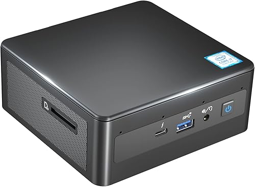 Intel NUC 11 con Intel Core i7-1165G7 32 GB de RAM DDR4 y SSD PCle de 1 TB caché de 12 MB mini PC Intel de hasta 470 GHz con gráficos Intel Iris Xe