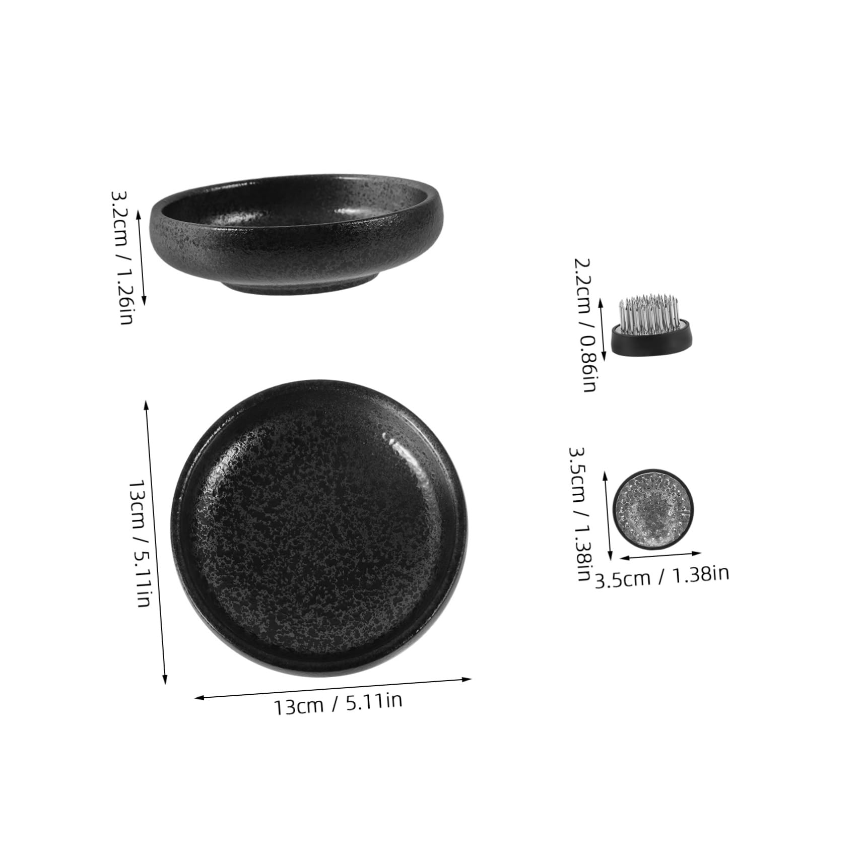 Beatifufu Floral Arrangement Frog Retro Ceramic Flower Plate Craftsmanship for Home Decor