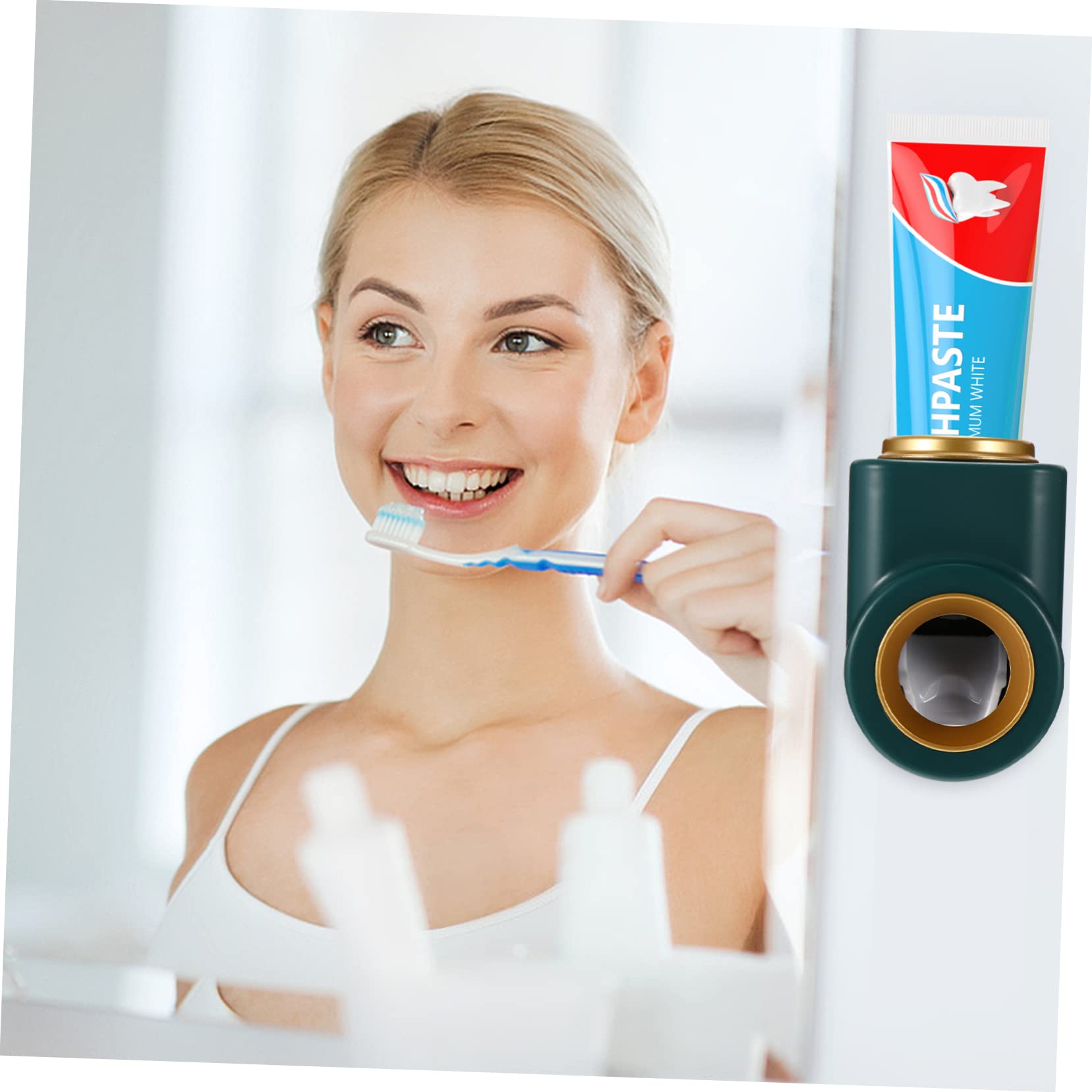 Distributeur De Dentifrice Mural Anti-poussière Pour La Salle De Bain Avec Presse Dentifrice Mains Libres Pour Les Enfants 88400576