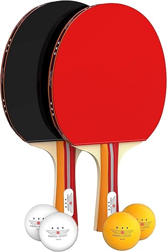 NIBIRU SPORT Juegos de paletas de ping-pong, palas profesionales de tenis de mesa, pelotas, estuche de almacenamiento, raquetas de tenis de mesa y