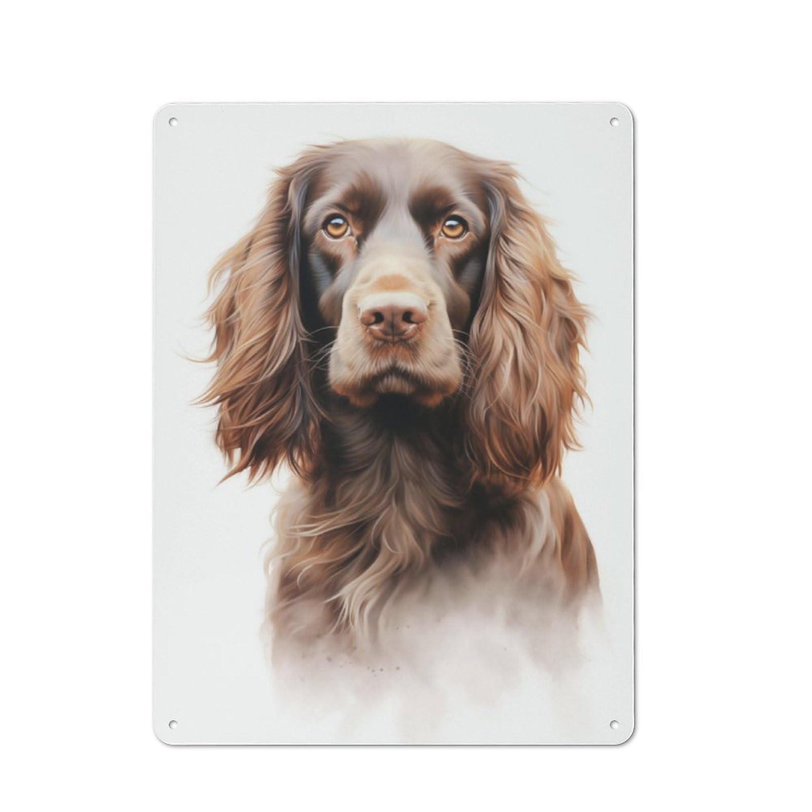 Junmoney Field Spaniel Dog Metal Plaque 40X30cm With For Workshop Wall, Retro Decor, A New Home Gift For Collectors Of Metal Signs