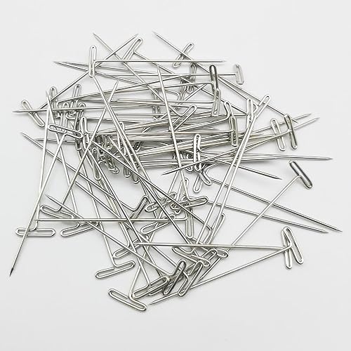 Miniatura 4 de Paquete de 100 pines en T de 2 pulgadas para bloquear tejer, modelar, hacer pelucas, costura, cabeza de espuma y manualidades, pasadores en T para