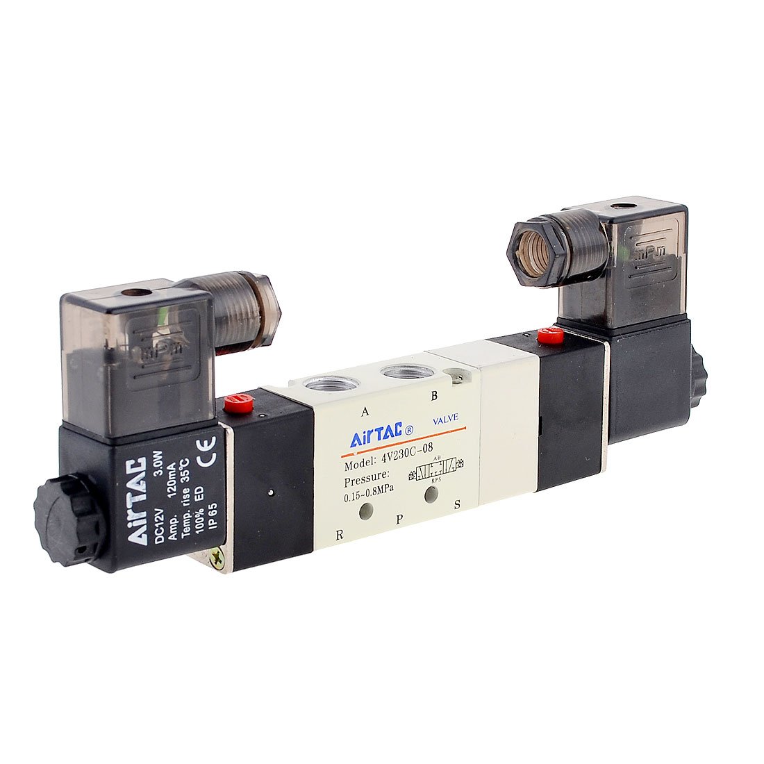 Vanne pneumatique air 12V distributeur 4V230C-08 5/2 voies électrovanne industrielle