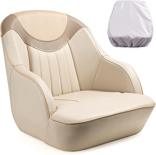 NORTHCAPTAIN Asiento de barco Pontón Asiento de cubo capitán con funda de asiento de barco