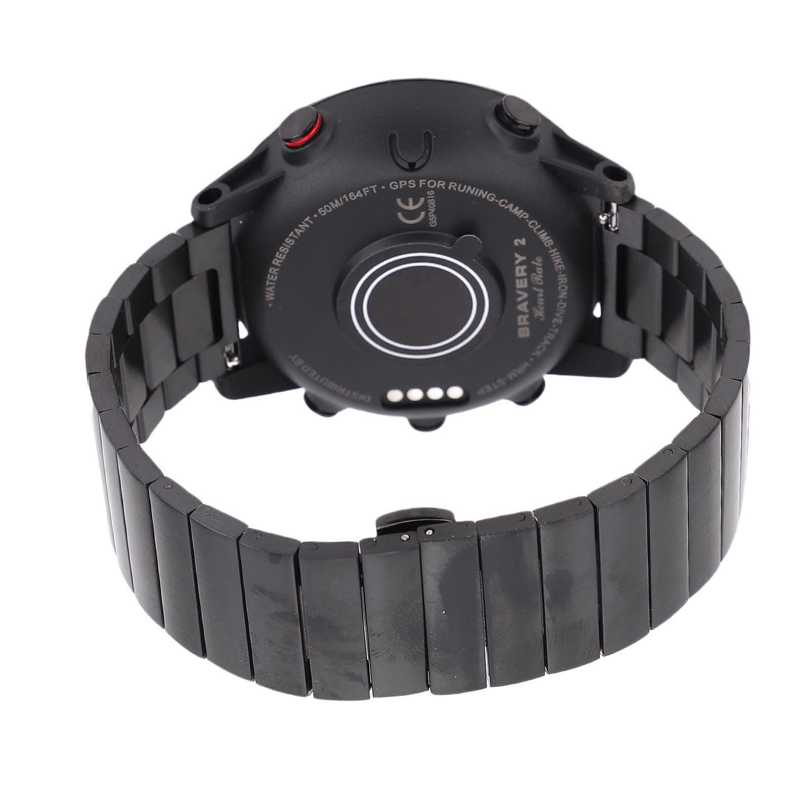 CHICIRIS Orologio sportivo sottile da 1,3 pollici, smartwatch rotondo impermeabile in lega ti con tracciamento subacqueo e notifiche per uomo