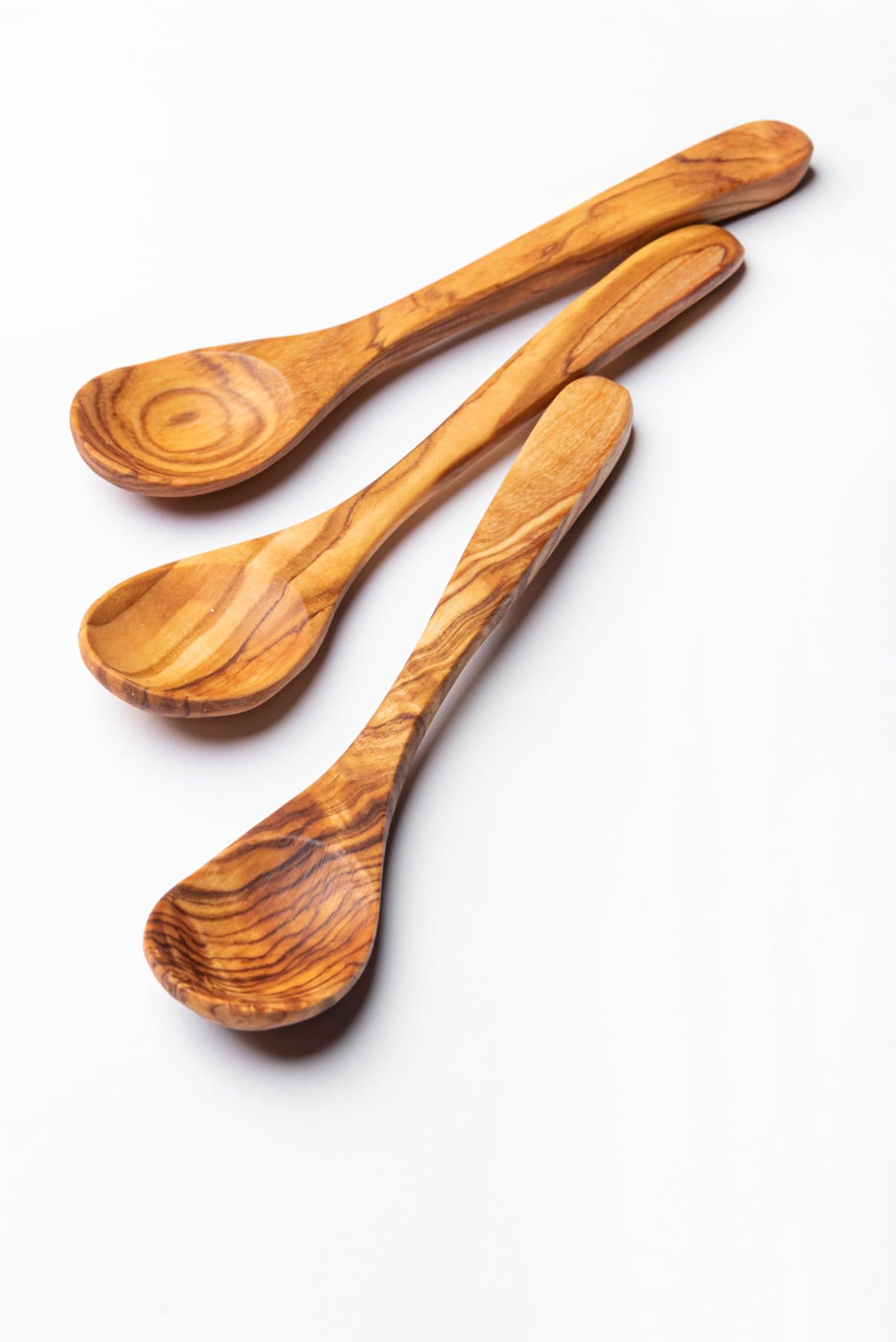 MARGOUMY Small OLIVE Wood spoons,6pcs Small wooden spoons
