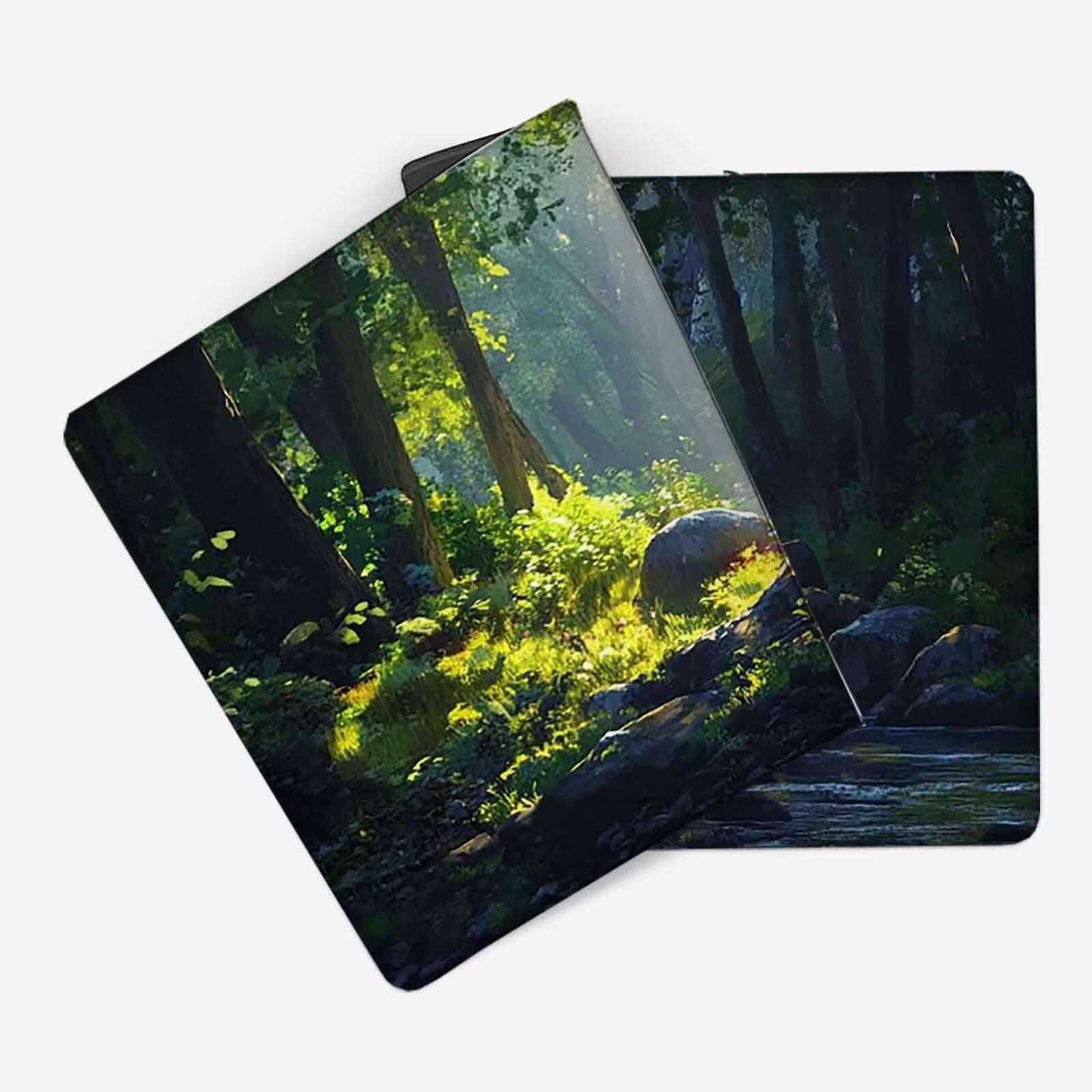 Zielona podkładka pod mysz drzewo podkładka pod mysz XXL 1200 x 600 mm podkładka pod mysz z przeszytymi krawędziami i gumową podstawą antypoślizgowa podkładka pod mysz XXL do gier, laptopa, akcesoria