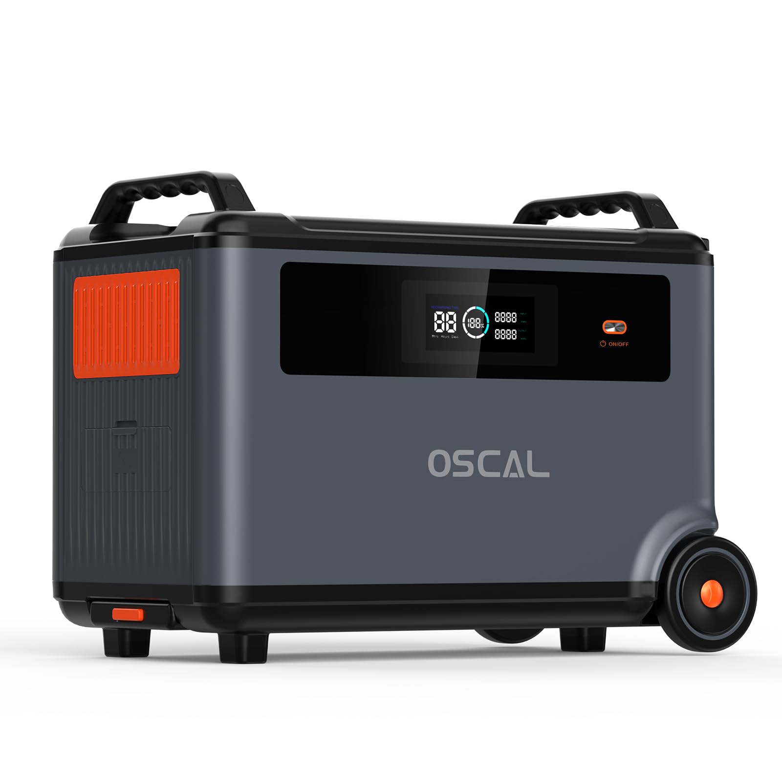 Batteria supplementare per stazione di energia portatile OSCAL BP3600, Batteria di riserva domestica LFP 3600Wh, 14 prese, Generatore solare per campeggio, camper, emergenze