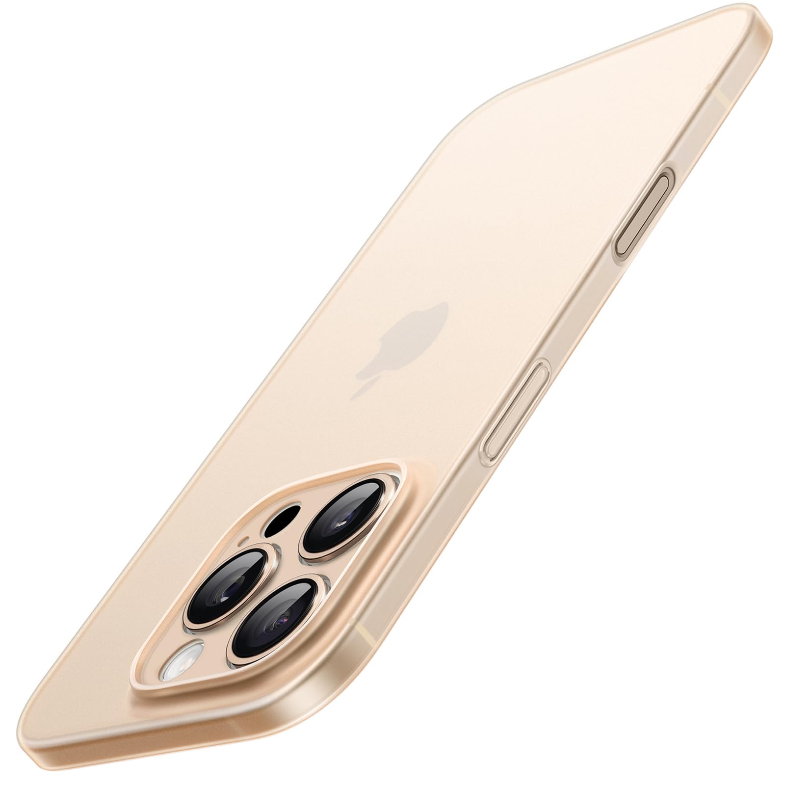 JETech Coque IPhone 16 Pro Max 6,9" – Étui Antichoc Transparent Dos Clair, Cadre TPU Mat Titane Sable, Protection Caméra & Écran, Charge Sans Fil