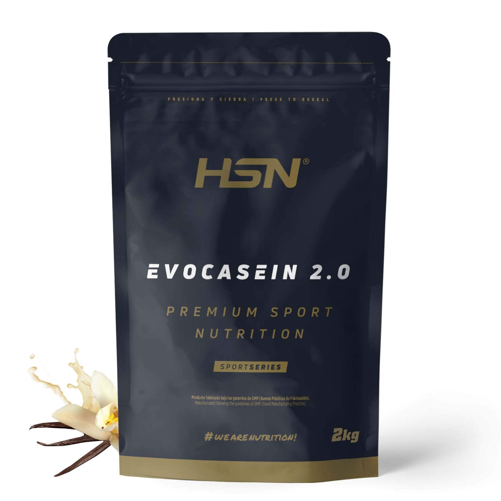 Caseina Micellare di HSN - Evocasein 2.0 – Proteina prima di Andare a Dormire – Rilascio prolungato durante la Notte- In Polvere – Gusto Vaniglia - 2 Kg