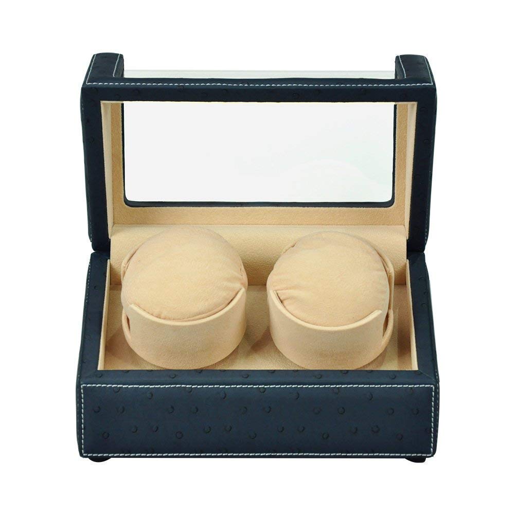 Automatic Watch Winder Box Schwarz - Batteriewerte 2 Uhrenschachteln für Männer