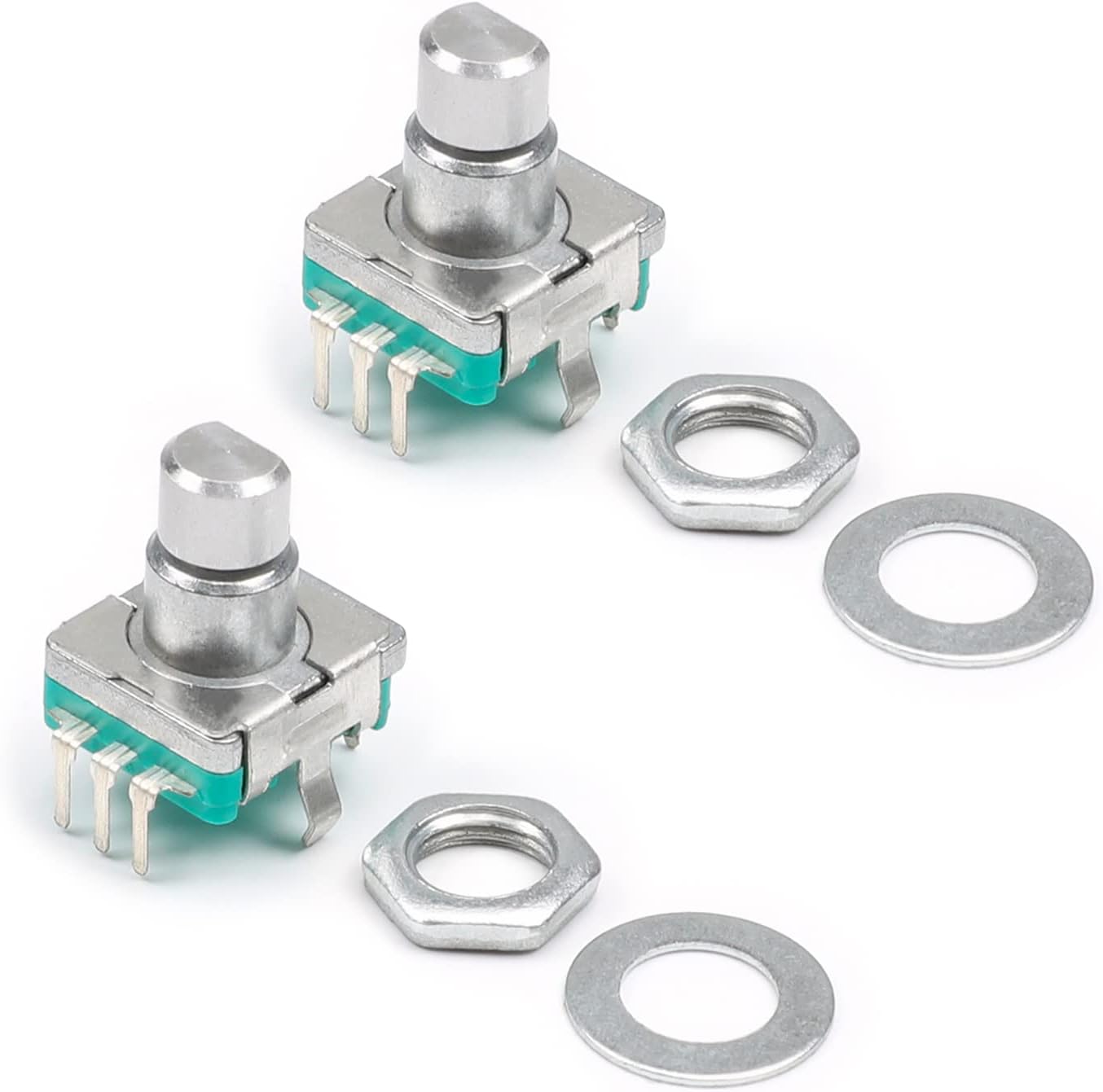 Fielect Rotary Encoder Code Switch Digital Potentiometer EC11 7 Pins 10mm Shaft 2Pcs