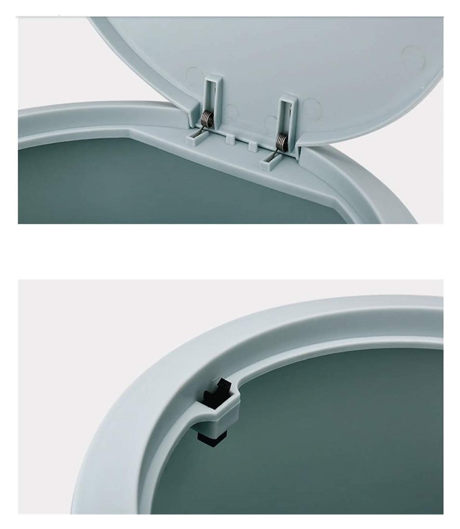 Botes de Basura Cubo de Basura de plástico con Anillo de presión, con Tapa/sin Tapa, for baño, (Color : with Cover Blue) Aire Libre y hogar