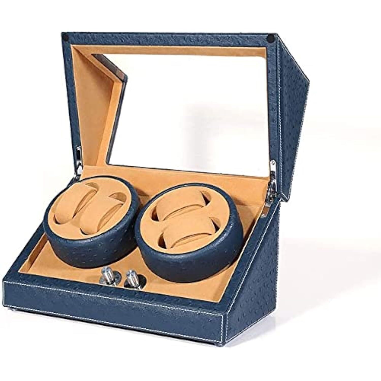 CGCSYZ Automatic Single Watch Winder, Wooden Rotating Self-Winding Box, Extremely Quiet Motor, Dual Power Options