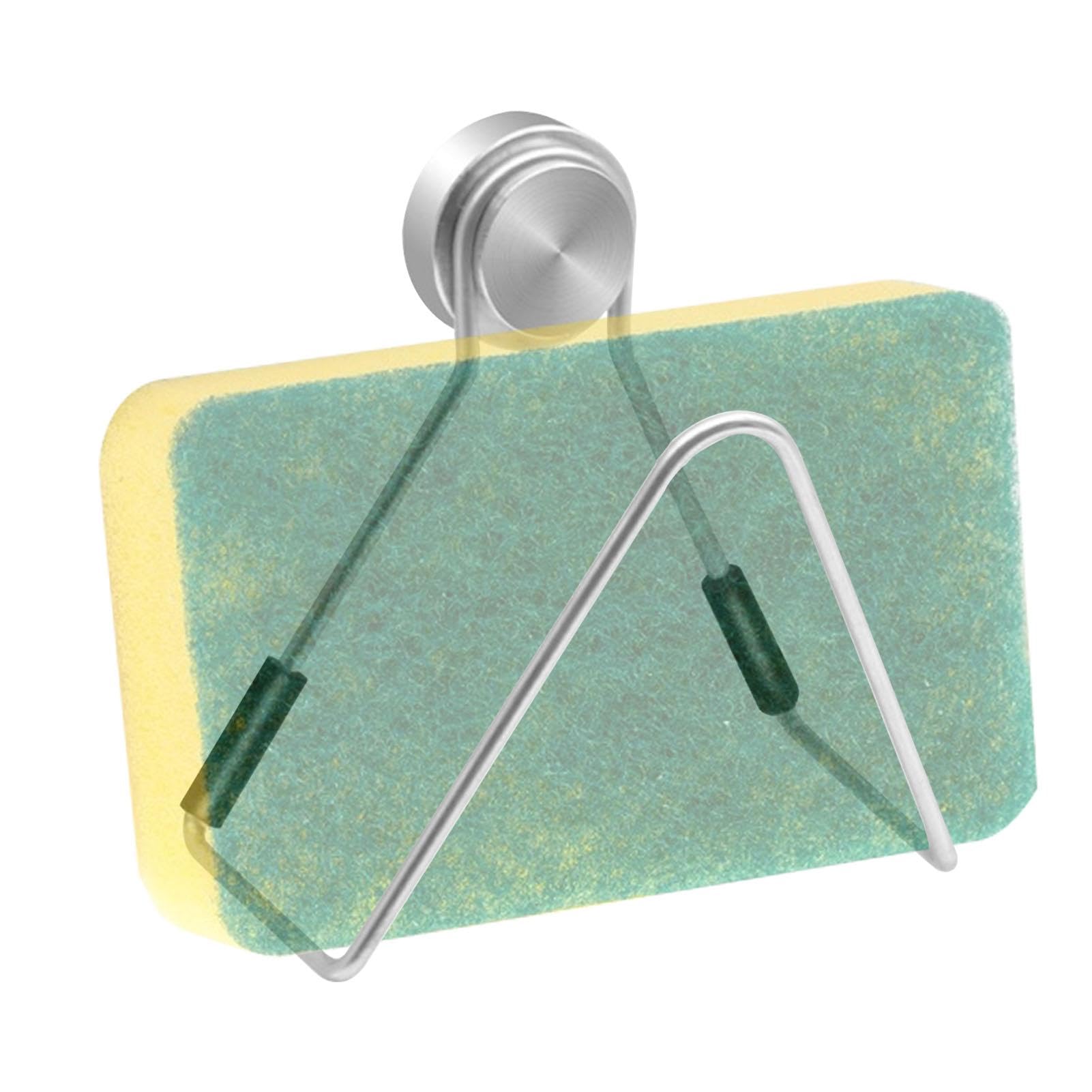 Uchwyt na gąbkę kuchenną, szybko schnący uchwyt na gąbkę, magnetyczny uchwyt na gąbkę, organizer kuchenny 2,36 x 2,36 x 1,18" do domu, kuchni, restauracji, hotelu, akcesoria do naczyń