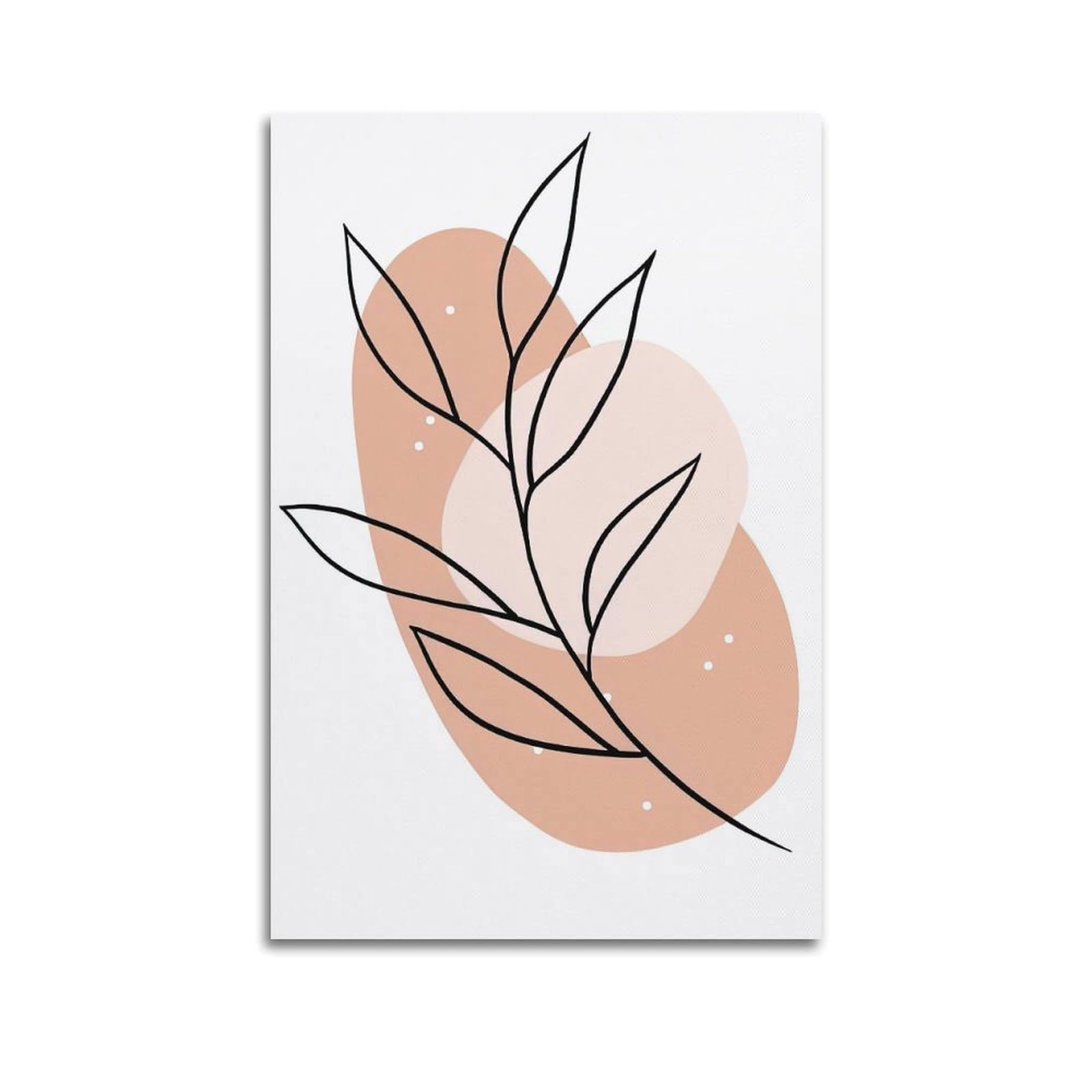 DLJGDS Plant Poster Line Drawing Leaves Decorative Painting Canvas Wall Posters And Modern Family Bedroom Decor 24x36inch(60x90cm)