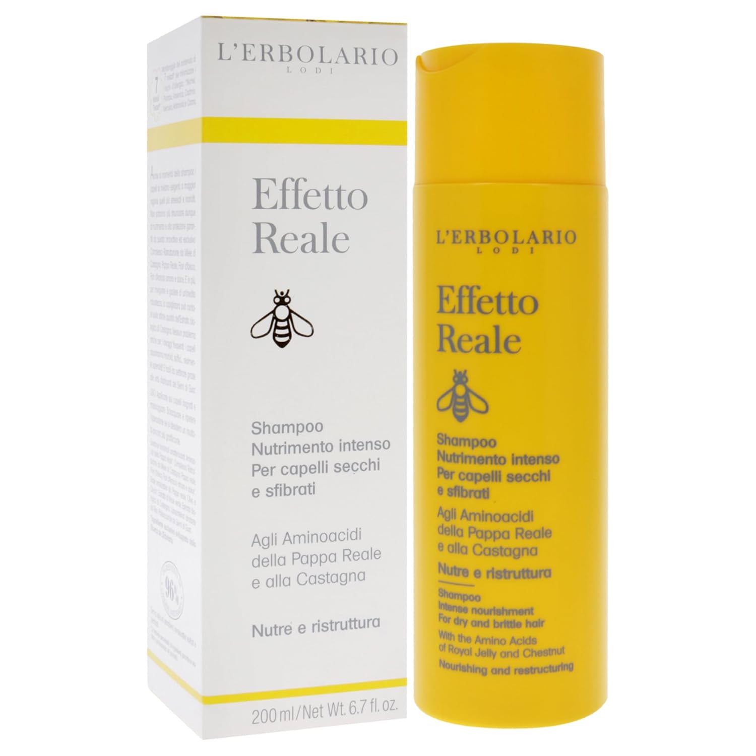L'Erbolario Effetto Reale Intense Nourishment Shampoo – Clarifying Shampoo for Dry Scalp and Brittle Hair – Unisex Detangling Hair Cleanser - 6.7 oz - Image 3