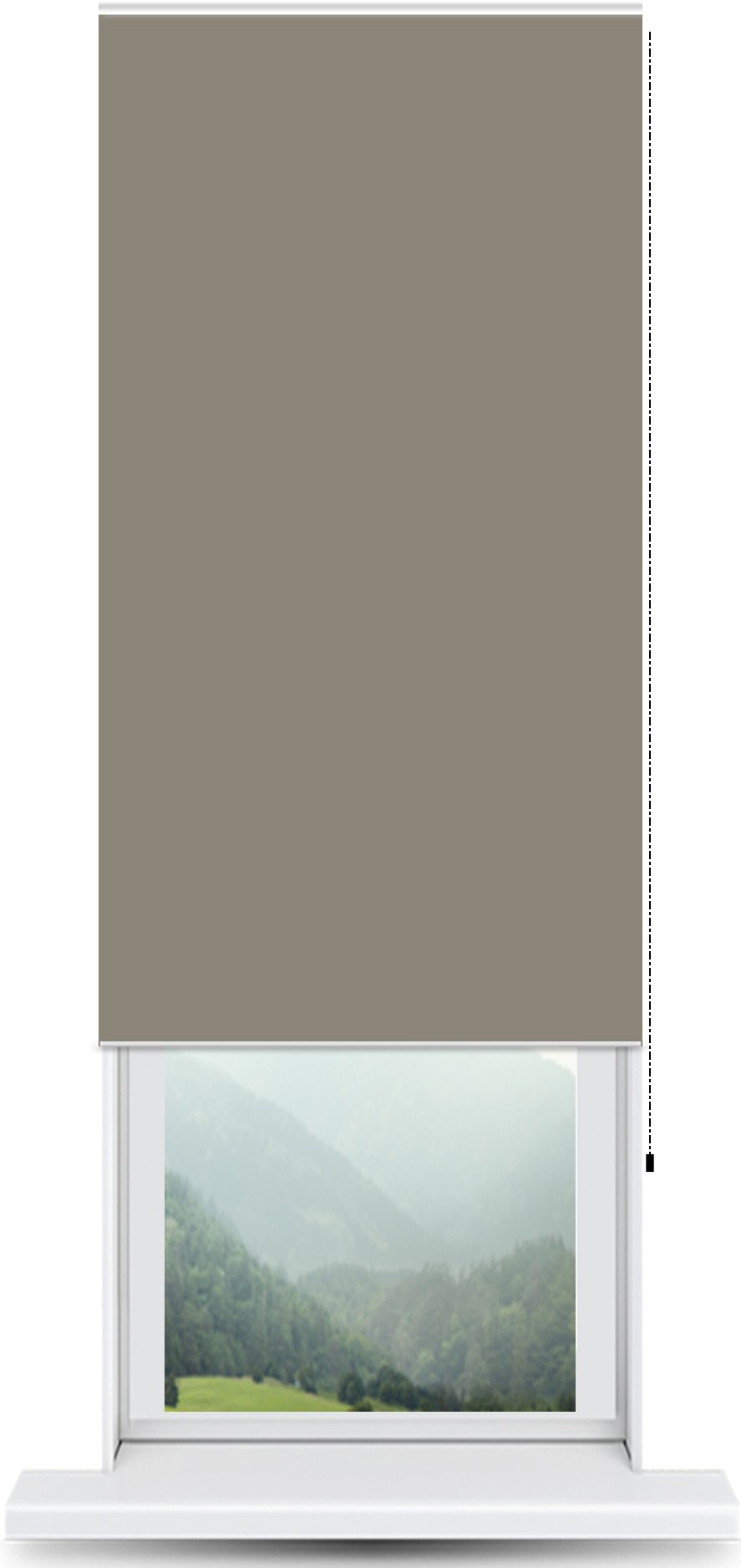 Windowpix ShadePix Blackout Roller Window Shade Custom 24 x 54 Pewter