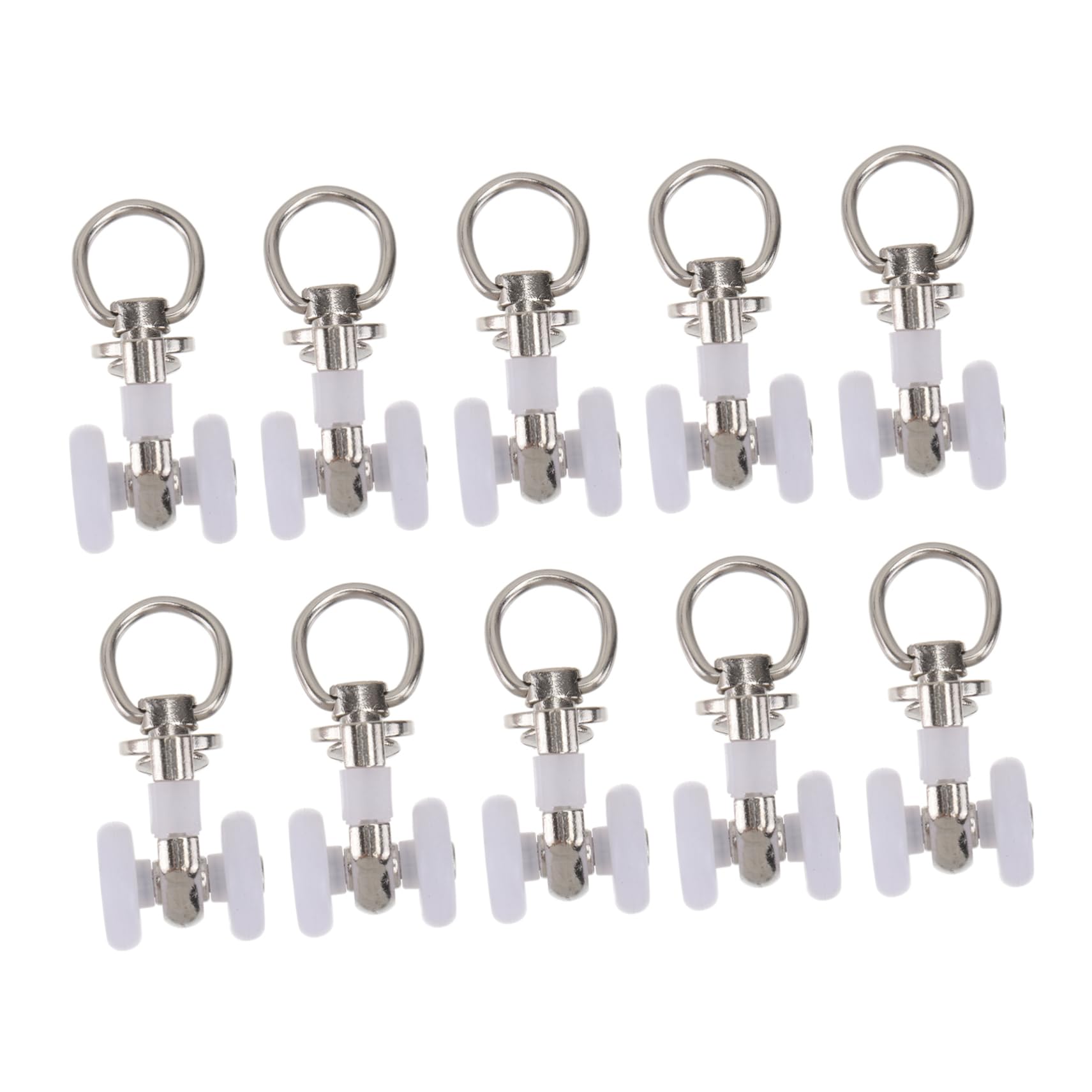 STOBAZA 10pcs Curtain Fixing Wheels Curtain Track Rollers for Smooth Drapery Movement and Easy Installation