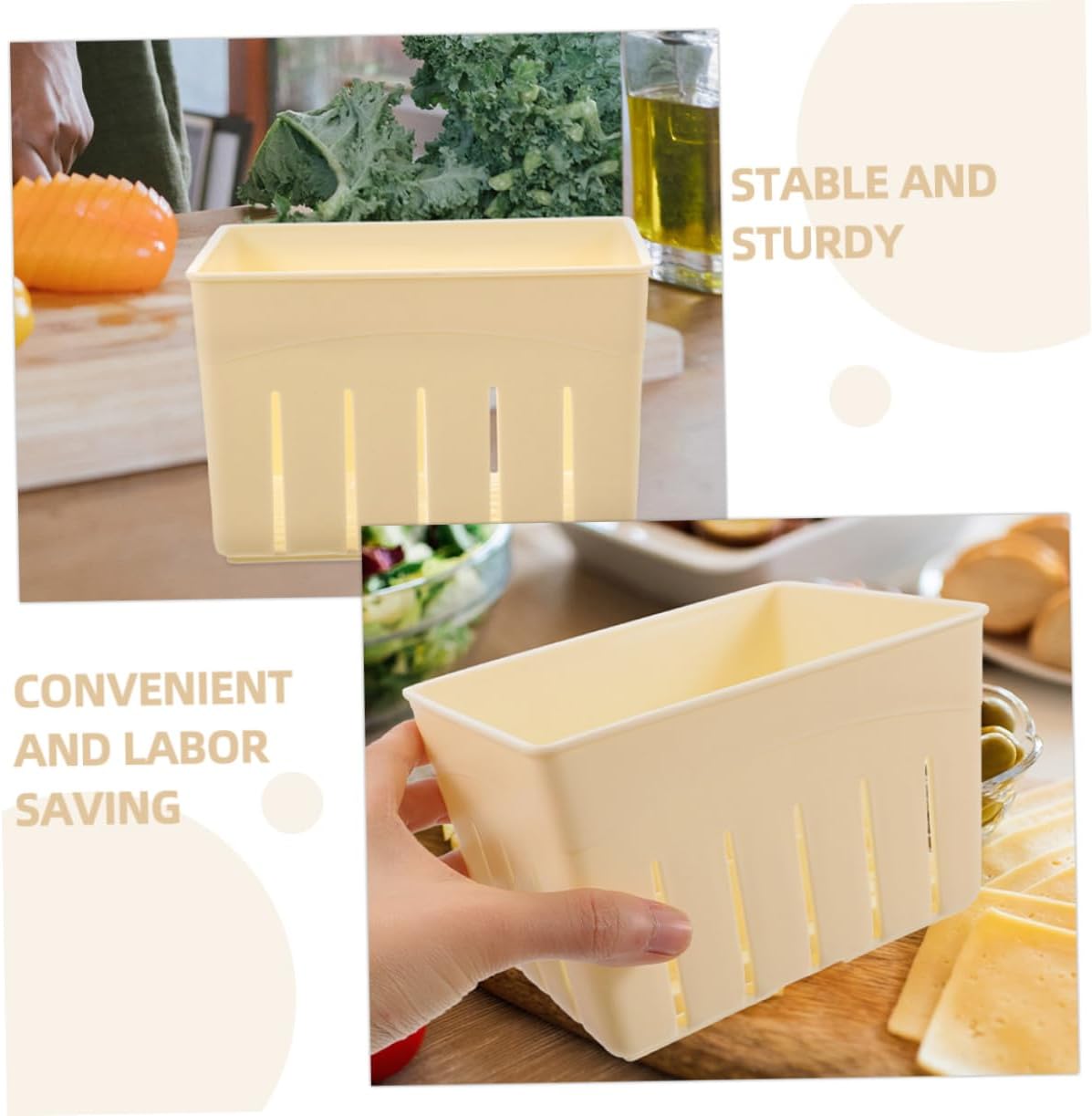 4Pcs Tofu Press Mold Plastic Household Cheese Making Tool Beige