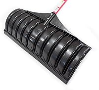 Vista 3 de Bully Tools Empujador de nieve de polietileno, pala de nieve resistente con mango de fibra de vidrio y agarre en forma de D, arado ancho