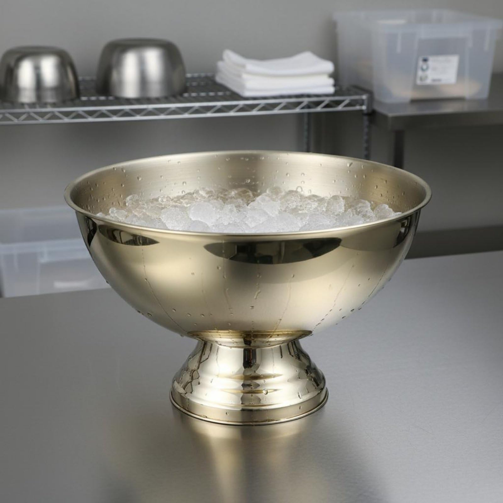 Coppa Champagne Vaso Bicchiere Contenitore Costruito in Acciaio Inox 304 con Ampio Spazio per Bottiglie E Ghiaccio Adatto a Bar Ristorante Eventi Speciali, Oro