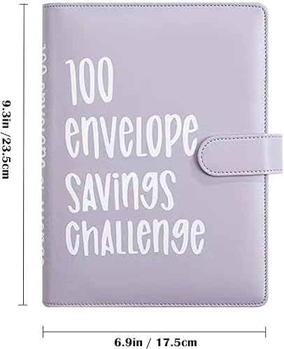 Miniatura 4 de 100 sobres desafío de ahorro de dinero, planificador de ahorro de dinero en efectivo sobre carpeta de presupuesto para ahorrar $5,050, manera fácil