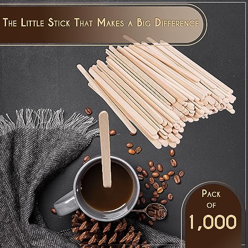 Perfect Stix PSCDS300-1000CT Premium Wooden Coffee Stirrer Sticks thumb #1