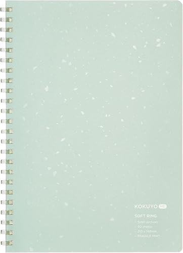 Miniatura 1 de KOKUYO Me - Cuaderno de anillo suave en forma de D, A5, 0.5 pulgadas (0.157 in), cuadrícula a rayas, 50 hojas, juego de 3 temporada de Piman, oliva