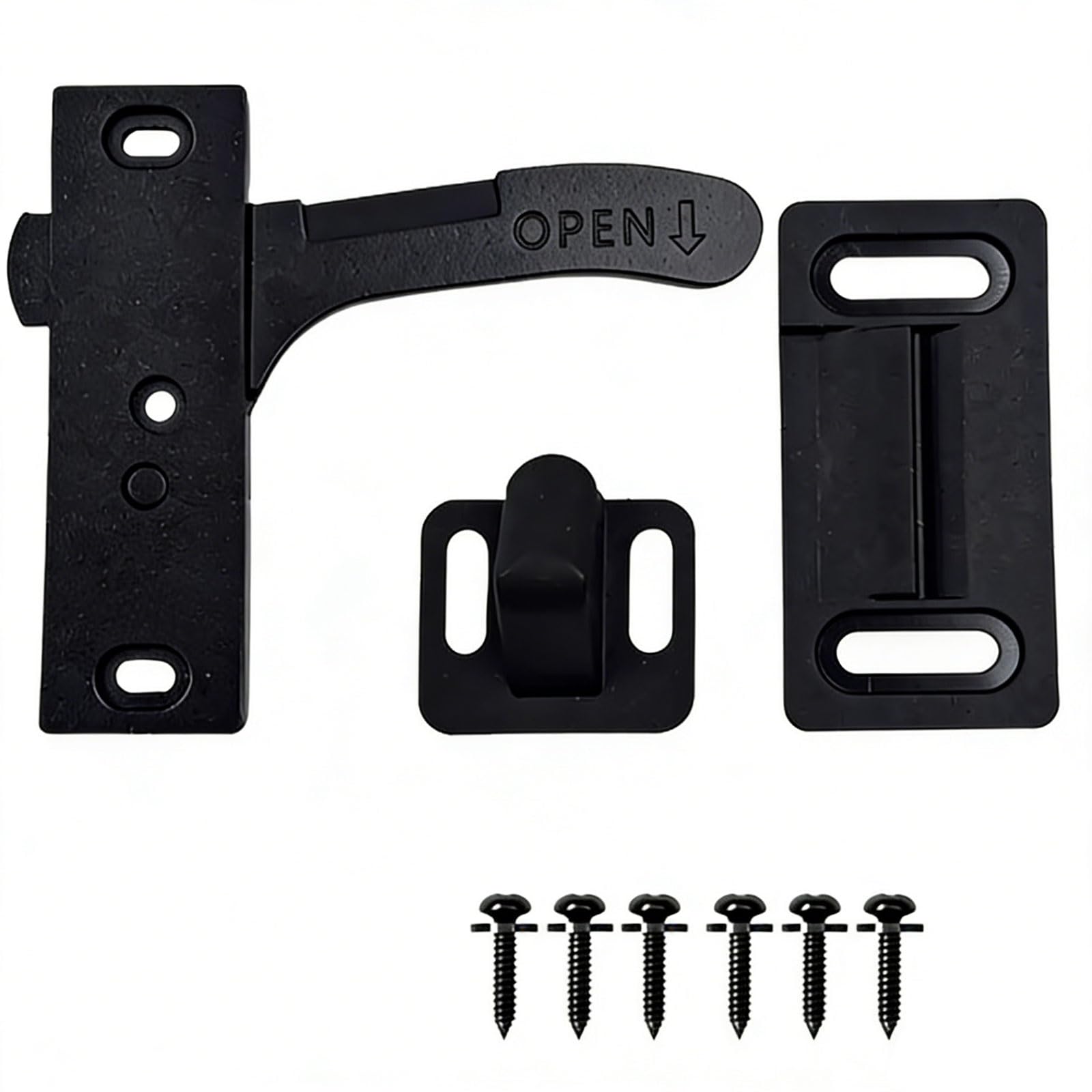 Aluminum Screen Door Latches & Handle Set with Strong Construction & Easy Installation Suitable for Travel Trailers Door Secure Set