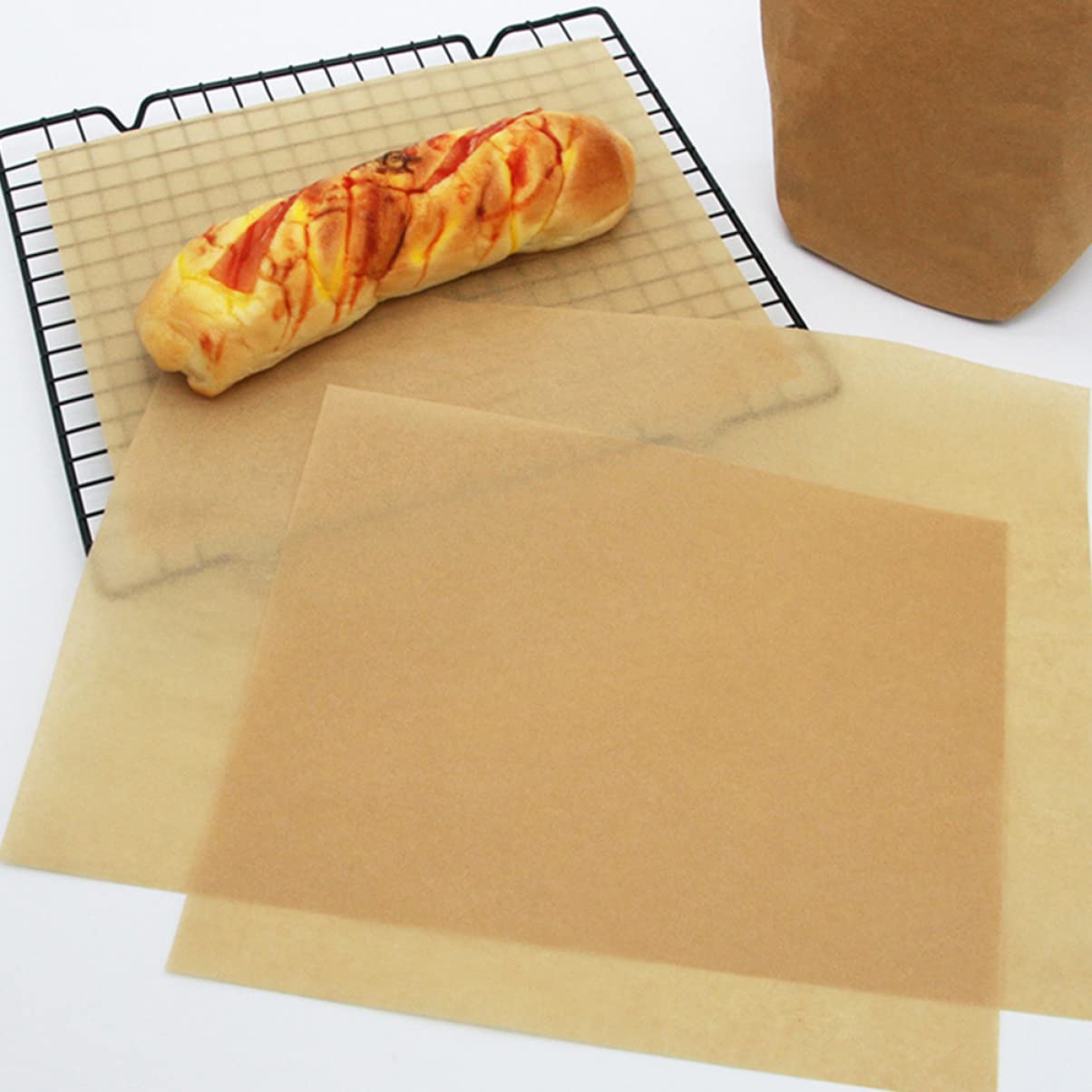 ABOOFAN 100pièces Papier Sulfurisé Feuilles Prédécoupées Antiadhésif Pour Cuisson Alimentaire Résistant Aux Hautes Températures Jusqu Pour Plaques De Cuisson Et Accessoires De Cuisine